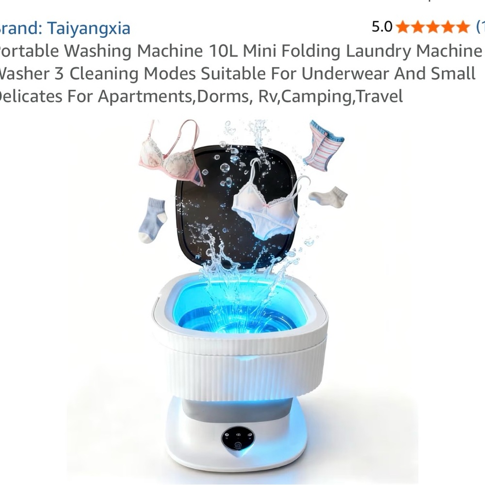 Portable Mini Folding Washing Machine - White